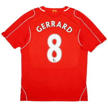 2014-15 Liverpool Home Shirt Gerrard #8 - 6/10 - (L)