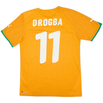 2010-11 Ivory Coast Home Shirt Drogba #11 - 7/10 - (M)