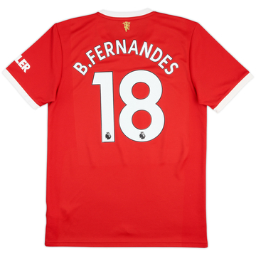 2021-22 Manchester United Home Shirt B.Fernandes #18 - 9/10 - (M)