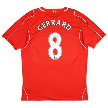 2014-15 Liverpool Home Shirt Gerrard #8 - 6/10 - (XL)