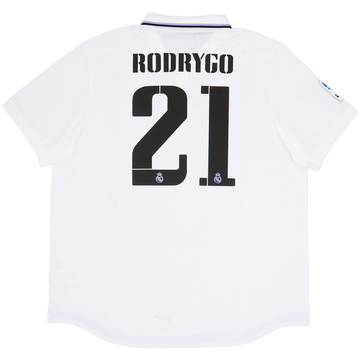 2022-23 Real Madrid Authentic Home Shirt Rodrygo #21 - 9/10 - (XXL)