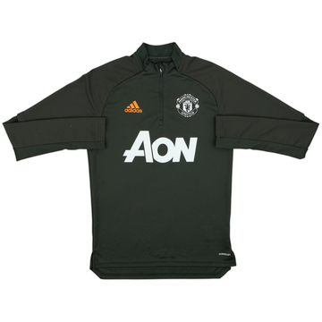 2020-21 Manchester United adidas 1/4 Zip Drill Top - 7/10 - (S)