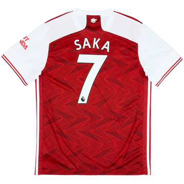 2020-21 Arsenal Home Shirt Saka #7 - 9/10 - (L)