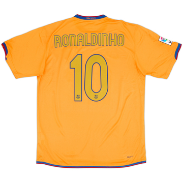 2006-08 Barcelona Away Shirt Ronaldinho #10 - 8/10 - (XL)