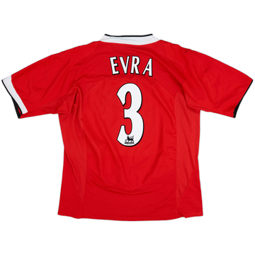 2004-06 Manchester United Home Shirt Evra #3 - 9/10 - (XL)