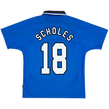 1996-98 Manchester United Third Shirt Scholes #18 - 7/10 - (M)
