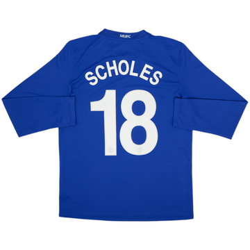 2008-09 Manchester United Third L/S Shirt Scholes #18 - 7/10 - (M)