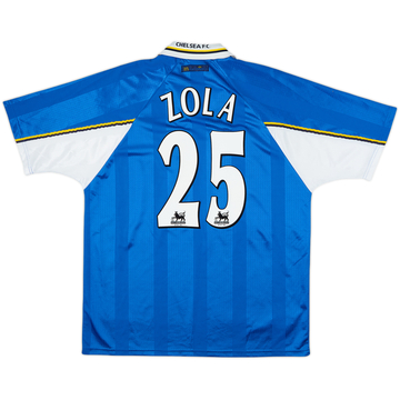 1997-99 Chelsea Home Shirt Zola #25 - 8/10 - (XL)