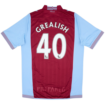 2013-14 Aston Villa Home Shirt Grealish #40 (XL)