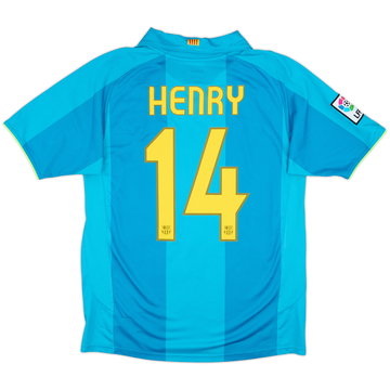 2007-09 Barcelona Away Shirt Henry #14 - 7/10 - (S)