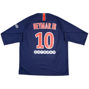 2018-19 Paris Saint-Germain Home L/S Shirt Neymar Jr #10 - 8/10 - (XL)