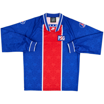 1994-95 Paris Saint-Germain Player Issue Home L/S Shirt - 9/10 - (M)