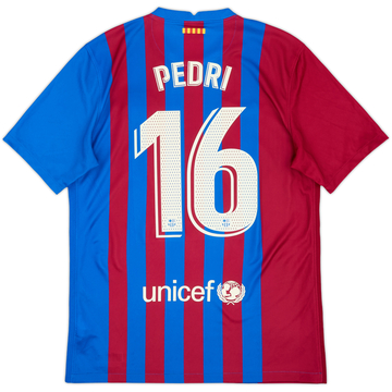 2021-22 Barcelona Home Shirt Pedri #16 - 8/10 - (M)