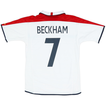 2003-05 England Home Shirt Beckham #7 - 6/10 - (S)