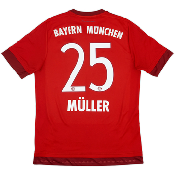 2015-16 Bayern Munich Home Shirt Muller #25 - 9/10 - (M)