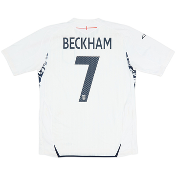 2007-09 England Home Shirt Beckham #7 - 6/10 - (L)