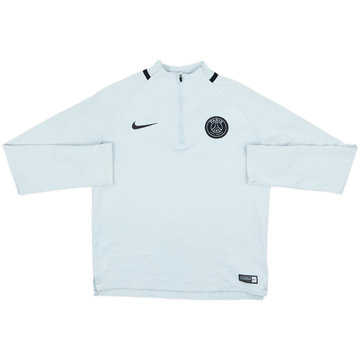 2017-18 Paris Saint-Germain Nike 1/4 Zip Sweat Top - 6/10 - (L.Boys)