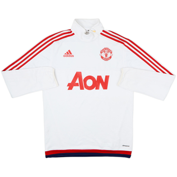 2015-16 Manchester United adidas 1/4 Zip Drill Top - 6/10 - (S)