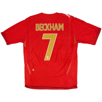 2006-08 England Away Shirt Beckham #7 - 6/10 - (L)
