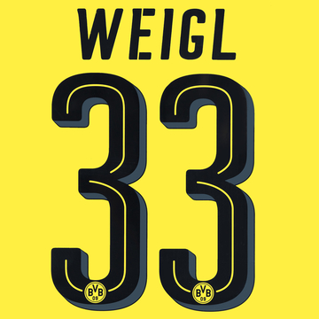 2016-18 Borussia Dortmund Home Weigl #33 Name Set