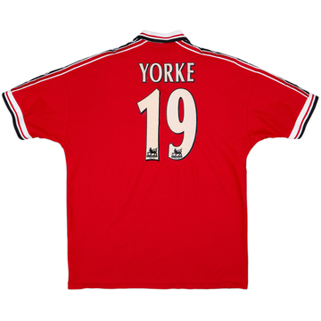 1998-00 Manchester United Home Shirt Yorke #19 - 8/10 - (XL)