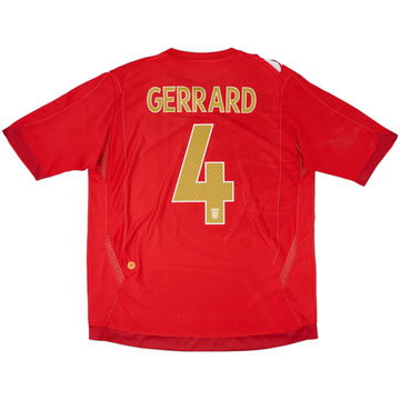 2006-08 England Away Shirt Gerrard #4 - 5/10 - (XL)