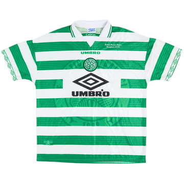 1997-99 Celtic 'Scottish Premier League Champions' Home Shirt - 5/10 - (XXL)