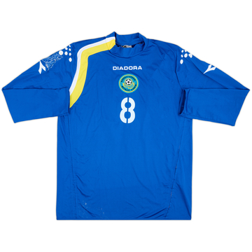 2005 Kazakhstan Match Issue Home L/S Shirt #8 (Smakov)