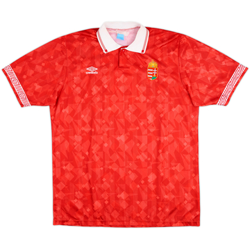 1990-93 Hungary Match Issue Home Shirt #4
