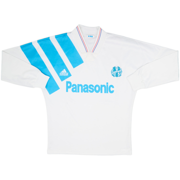 1991-92 Olympique Marseille Home L/S Shirt - 8/10 - (L)