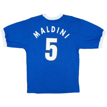1997 Italy Nike Leisure Tee Maldini #5 - 8/10 - (M)