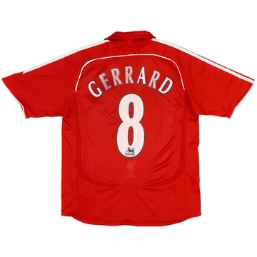 2006-08 Liverpool Home Shirt Gerrard #8 - 4/10 - (13-14 Years)
