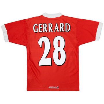 1998-00 Liverpool Home Shirt Gerrard #28 - 6/10 - (Y)