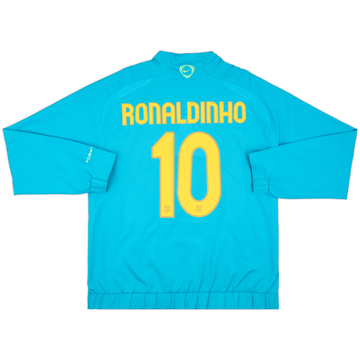 2007-08 Barcelona Nike Track Jacket Ronaldinho #10 - 7/10 - (L)