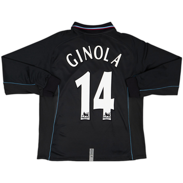 2000-01 Aston Villa Away L/S Shirt Ginola #14 - 8/10 - (S)