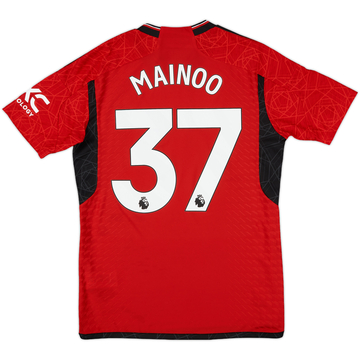 2023-24 Manchester United Authentic Home Shirt Mainoo #37 - 10/10 - (M)