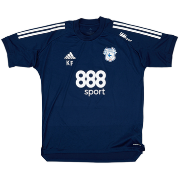 2020-21 Cardiff City Staff Issue adidas Training Shirt KF - 10/10 - (M)