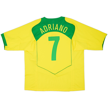 2004-06 Brazil Home Shirt Adriano #7 - 10/10 - (XXL)