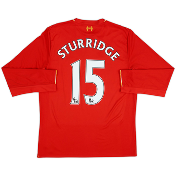 2015-16 Liverpool Home L/S Shirt Sturridge #15 - 6/10 - (M)