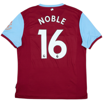 2019-20 West Ham Home Shirt Noble #16 - 6/10 - (XL)