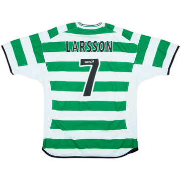 2001-03 Celtic Home Shirt Larsson #7 - 6/10 - (M)