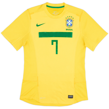 2011 Brazil Authentic Home Shirt #7 - 5/10 - (L)