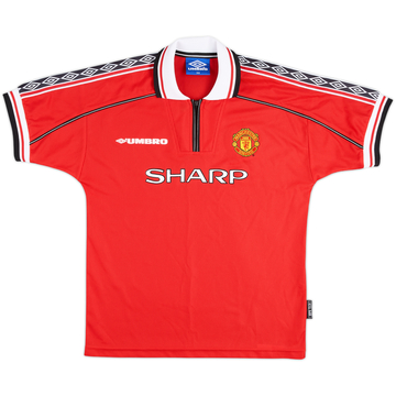1998-00 Manchester United Home Shirt - 10/10 - (L.Boys)