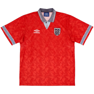 1990-93 England Away Shirt - 5/10 - (L)
