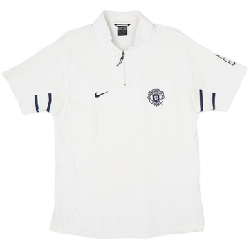 2003-04 Manchester United Nike 1/4 Zip Polo Shirt - 8/10 - (M)