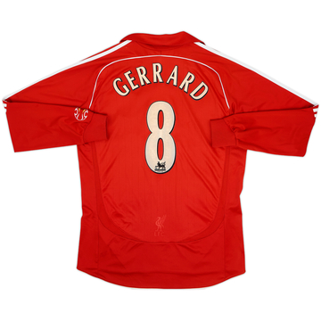 2006-08 Liverpool Home L/S Shirt Gerrard #8 - 4/10 - (M)