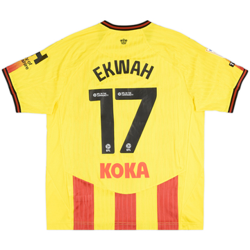 2025-26 Watford Match Issue Home Shirt Ekwah #17