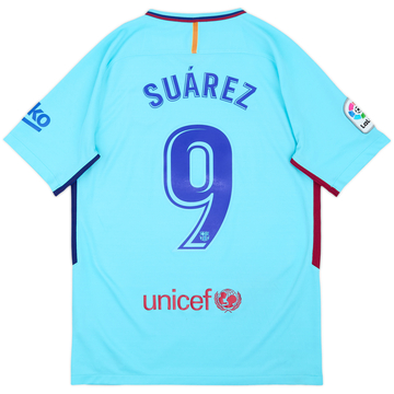 2017-18 Barcelona Away Shirt Suarez #9 - 7/10 - (M)