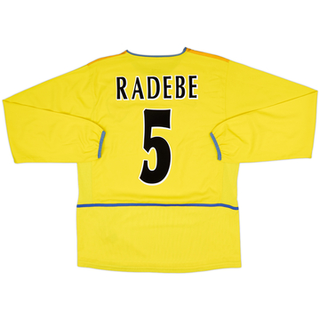2002-03 Leeds United Away L/S Shirt Radebe #5 - 9/10 - (M)