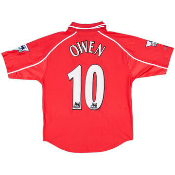 2000-02 Liverpool Home Shirt Owen #10 - 8/10 - (M.Boys)